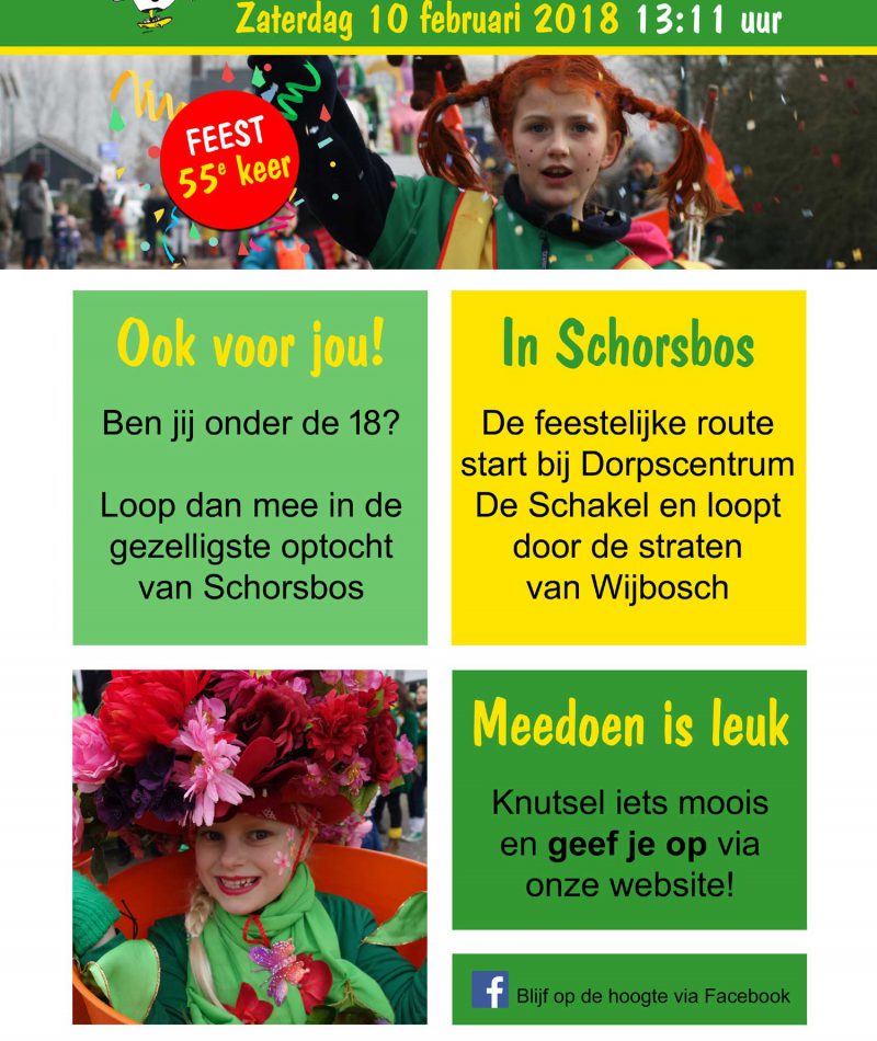 Jeugdoptocht Schorsbos Poster 2018